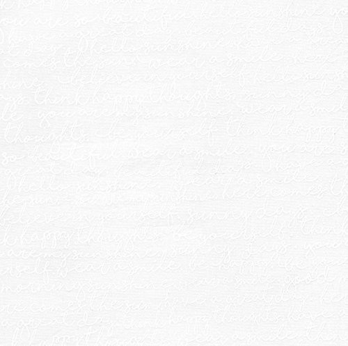 Timeless Treasures Fabrics You Make My Heart Happy Script White