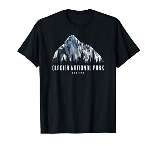 Glacier National Park Low Poly Mountains Shirt Cool Gift