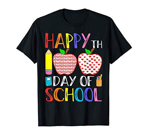 Happy 100th Day Of School Teacher 100 days T-Shirt