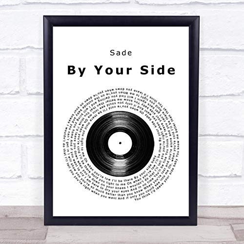 by Your Side Vinyl Record Song Lyric Quote Print