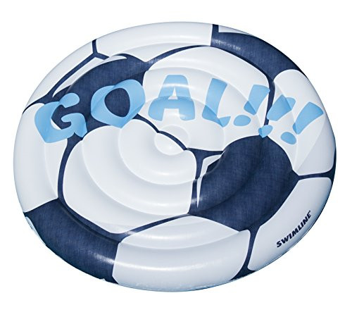 Swimline Soccerball Island Pool Inflatable Ride-on, White, 60" Swimline Soccerball Island Pool Inflatable Ride-on, White, 60"