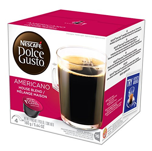 Nescaf Dolce Gusto for Nescaf Dolce Gusto Brewers, Caff Americano (House Blend), 16 Count (3/5.64OZ Packs)
