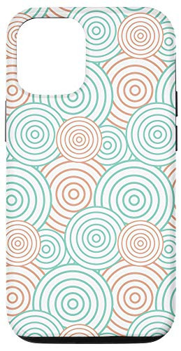 iPhone 12/12 Pro Cool Design Gift Abstract Circle Pattern Mint Decoration Case