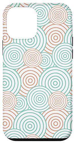iPhone 12 mini Cool Design Gift Abstract Circle Pattern Mint Decoration Case