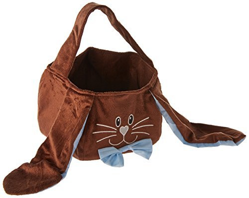 Burton and Burton Bunny Face Baskets Bags Perfect for Easter in White and Brown - Set of 2
