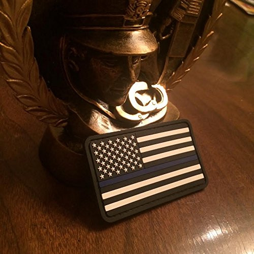 Thin Blue Line American Flag 3D Morale Patch - SWAT