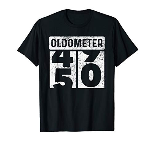 Oldometer Odometer Funny 50th Birthday Gift 50 yrs Old Joke T-Shirt