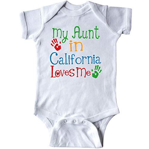 inktastic My Aunt in California Loves Me Infant Creeper 6 Months White 3397c inktastic My Aunt in California Loves Me Infant Creeper 6 Months White 3397c