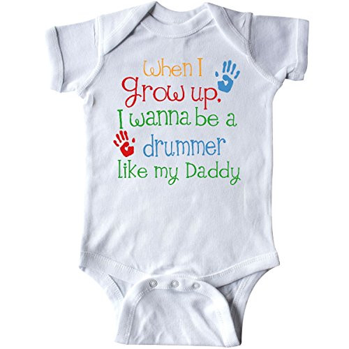 inktastic Drummer Like Daddy Infant Creeper Newborn White 24458 inktastic Drummer Like Daddy Infant Creeper Newborn White 24458