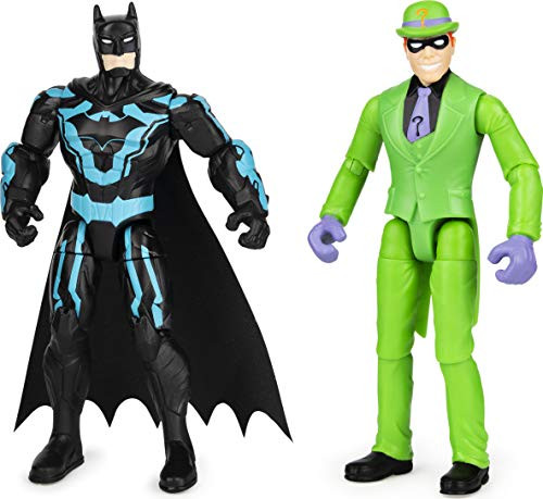 DC Comics Batman 4-inch Batman and The Riddler Action Figures with 6 Mystery Accessories for Kids Aged 3 and up
