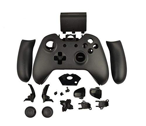 OSTENT Replacement Case Shell  and  Buttons Kit Compatible for Microsoft Xbox One Wireless Controller - Color Black