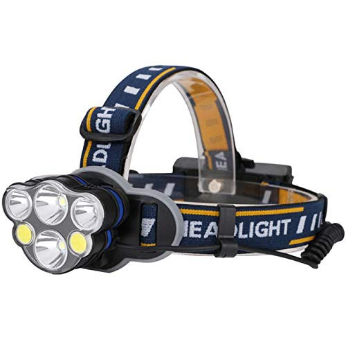 Headlamp Flashlight6 Head lamps USB brightest Rechargeable Headlight 12000 lumen Waterproof 8 Modes for outdoor camping -6led-