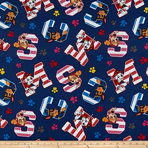 David Textiles Nickelodeon Paw Patrol Favorite Pups Fabric Navy Fabric By The Yard