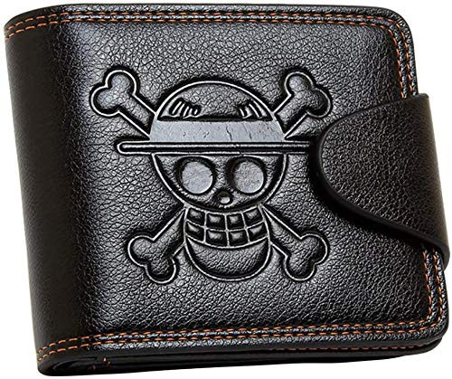 Mxcostume Anime One Piece Cosplay Straw Hat Pirates Jolly Roger Wallet -Brown-