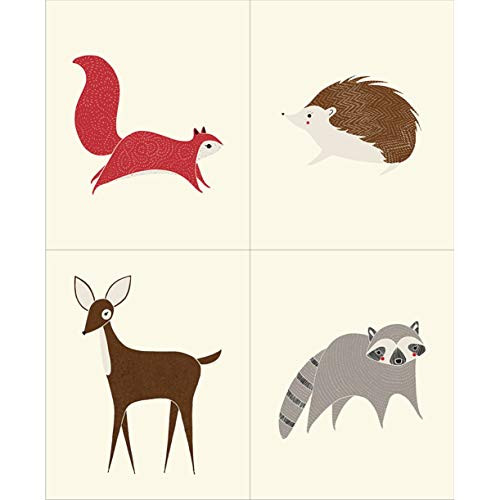 Moda Fabrics Gingiber Bramble Giant Animal Panel 36 inch Multi