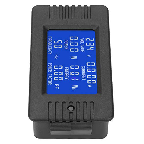 AC Multifunction Digital Meter Amperage Power Energy Panel Monitor 80V to 260V Voltage Current Tester 5A LCD Backlit Digital Display Ammeter Voltmeter Multimeter -Split Core Transformer-