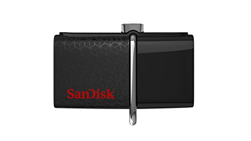 SanDisk 128GBUltra Dual USB Drive 3.0, SDDD2-128G-G46(Black)
