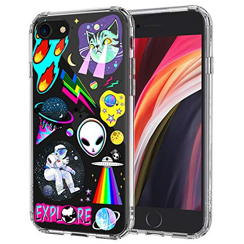MOSNOVO Cool Alien Planet Pattern Designed for iPhone SE 2020 Case/Designed for iPhone 8 Case/Designed for iPhone 7 Case - Clear