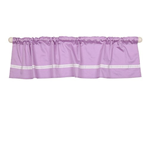 Purple Tailored Window Valance by The Peanut Shell - 100 percent Cotton Sateen