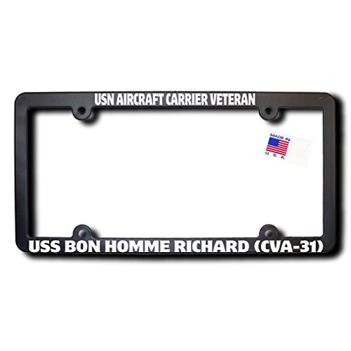 James E. Reid Design USN Aircraft Carrier Veteran USS Bon Homme Richard -CVA-31- License Frame