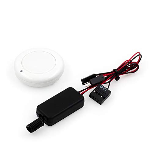 DKE Wireless Remote Control Computer Power Switch RF External PC Power Button ATX Desktop Computer Case Motherboard Switch On Off with USB 9 pin Power SW Cables