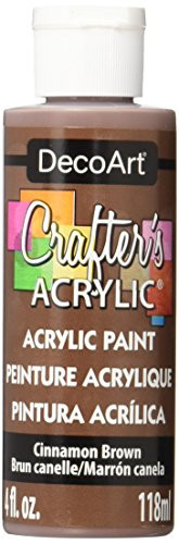 DecoArt Crafters Acrylic Paint 4-Ounce Cinnamon Brown