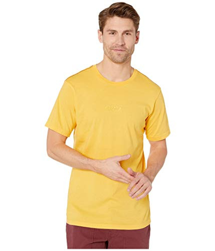 RVCA mens Small Rvca Short Sleeve Crew Neck T-shirt T Shirt Golden Yellow Large US