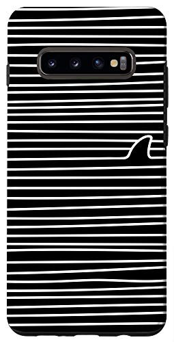 Galaxy S10 Plus Love Shark Minimalist Line Heart Shark Fin Case