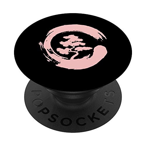 Bonsai Tree in Enso Circle - Japanese Zen gift PopSockets PopGrip Swappable Grip for Phones  and  Tablets