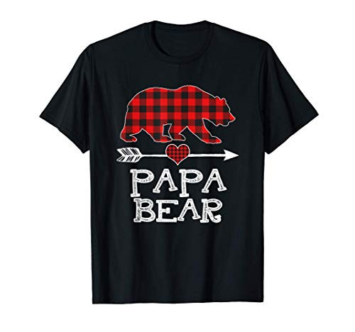 Papa Bear Christmas Pajama Red Plaid Buffalo Family Gift T-Shirt Papa Bear Christmas Pajama Red Plaid Buffalo Family Gift T-Shirt