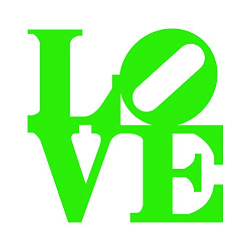 RDW Love Park Sticker - Decal - Die Cut - Philly Philadelphia - Green 10.00 inch x 10.00 inch
