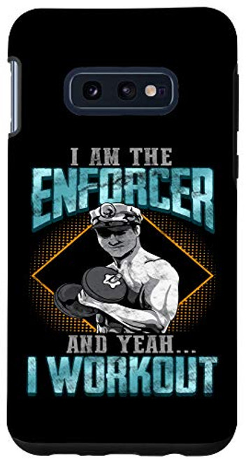 Galaxy S10e Thin Blue Line Gym Workout Fitness Weight Lifter Case