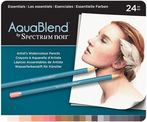 Spectrum Noir SPECAB-ESS24 24 Piece Essentials Noir Watercolor Pencil Set