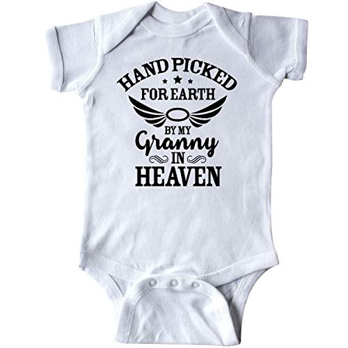 inktastic Handpicked for Earth by My Granny Infant Creeper Newborn White 3728b