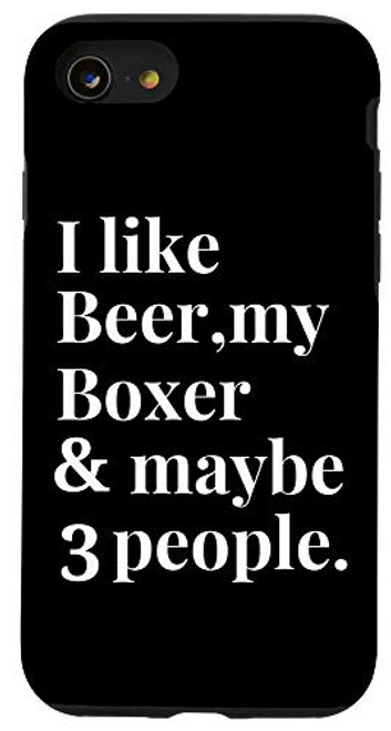 iPhone SE -2020- / 7 / 8 Boxer Funny Dog Owner Craft Beer Lover Gift Women Men Case