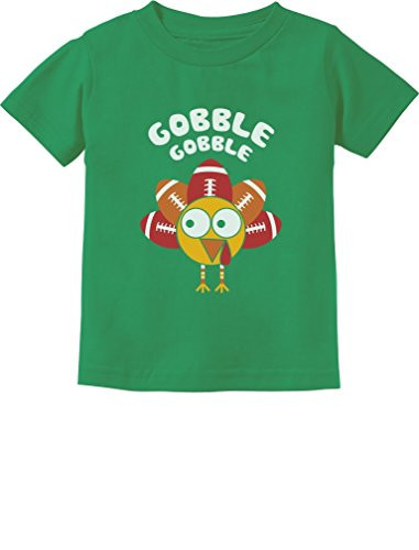 Little Turkey Thanksgiving Gobble Toddler/Infant Kids T-Shirt 24M Green