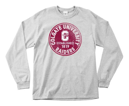 Colgate Raiders 100-Percent Pre-Shrunk Vintage Circle College Long Sleeve Tee Medium Sport Grey