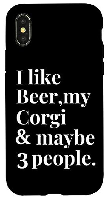 iPhone X/XS Corgi Funny Dog Owner Craft Beer Lover Gift Women Men Case