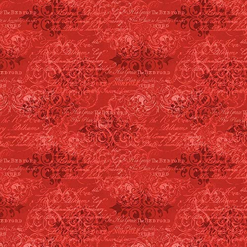 Cardinal Noel Red Words Holiday Fabric 39643-333 from Wilmington by The Yard
