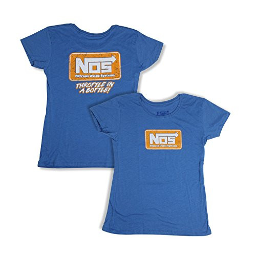 NOS/Nitrous Oxide System 19072-SMNOS T-Shirt NOS Logo Blue Ladies Small T-Shirt