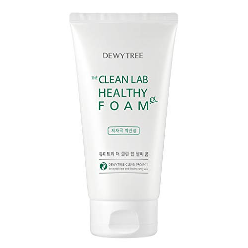 DEWYTREE The Clean Lab Healthy Foam 150ml - Moisturizing  and  Soothing Facial Cleansing Foam with Rich Bubbles EWG Green Grade Natural Ingredients Dermatologist Tested