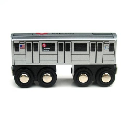 Munipals Wooden Railway NYC Subway Car 3 Train