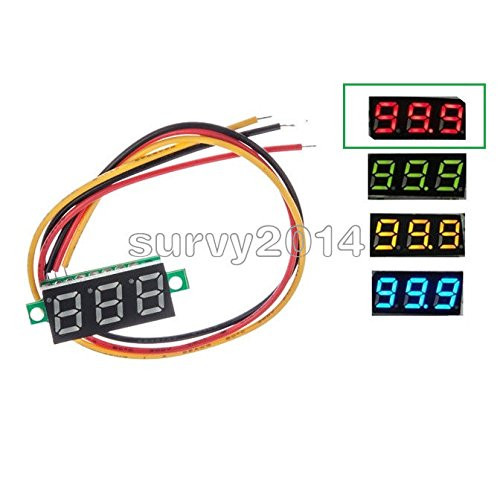 Exiron 0.28 inch Red LED DC 0-100V 3Wires Digital Voltmeter Display Voltage Panel Meter New