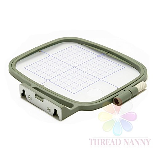 ThreadNanny 4-inch x 4-inch Embroidery Hoop w/ Placement Grids for Brother PE-700, PE700II, PE-750D, PE-770, PE-780D, Innovis 1000, Innovis 1200, Innovis 1250D, PC-6500, PC-8200, PC-8500 And Babylock Ellure, Emore and Esante ThreadNanny 4-inch x 4-inch Embroidery Hoop w/ Placement Grids for Brother PE-700, PE700II, PE-750D, PE-770, PE-780D, Innovis 1000, Innovis 1200, Innovis 1250D, PC-6500, PC-8200, PC-8500 And Babylock Ellure, Emore and Esante