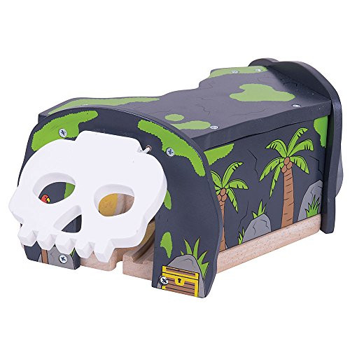 Bigjigs Rail Wooden Railway Skull Cave for Train Set