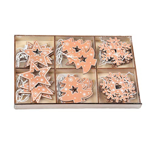 HEALLILY 36PCS DIY Wooden Christmas Ornaments Unfinished Predrilled Wood Circles for Crafts Centerpieces Holiday Hanging Decorations in 3 Shapes HEALLILY 36PCS DIY Wooden Christmas Ornaments Unfinished Predrilled Wood Circles for Crafts Centerpieces Holiday Hanging Decorations in 3 Shapes