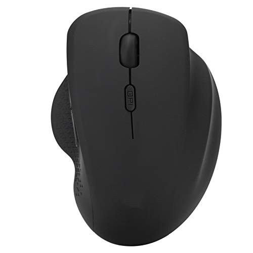 Wireless Computer Mouse 1600DPI USB Optical Gaming Mice Silent Cordless Mouse for Laptop/Desktop/PC-Black-