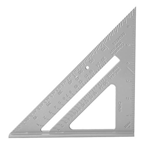 oenbopo Triangle Ruler 7 Aluminum Alloy Triangle Ruler Woodworking 45/90 Degree Measuring Tool