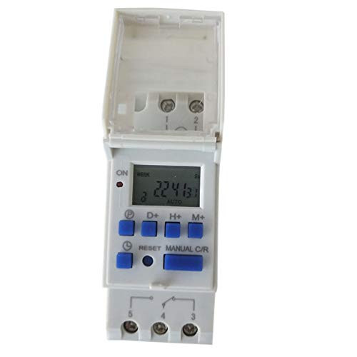 Uonlytech Digital Timer Switch Programmable Microcomputer Power Time Controller Display Program Timer Switch LCD AC 220V-240V