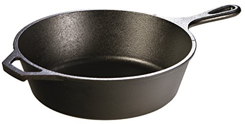 Lodge L8DSK3 Cast Iron Deep Skillet, Pre-Seasoned, 10.25-inch